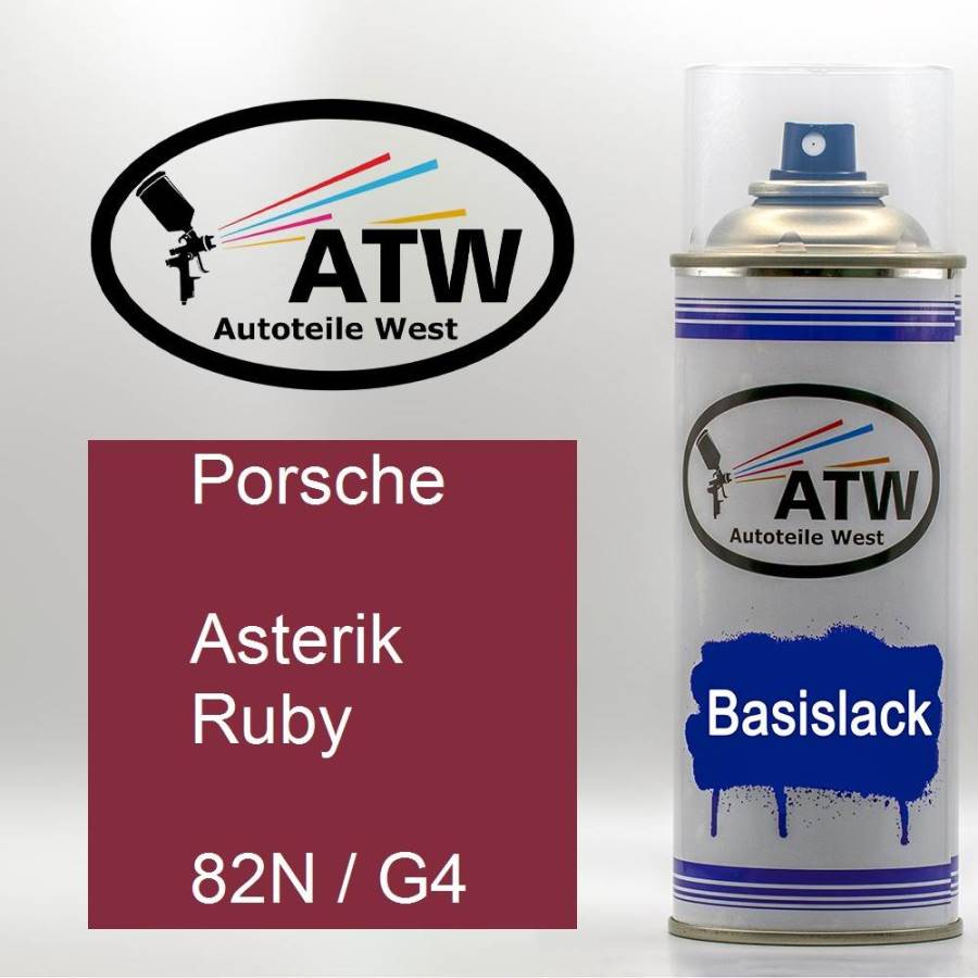 Porsche, Asterik Ruby, 82N / G4: 400ml Sprühdose, von ATW Autoteile West.